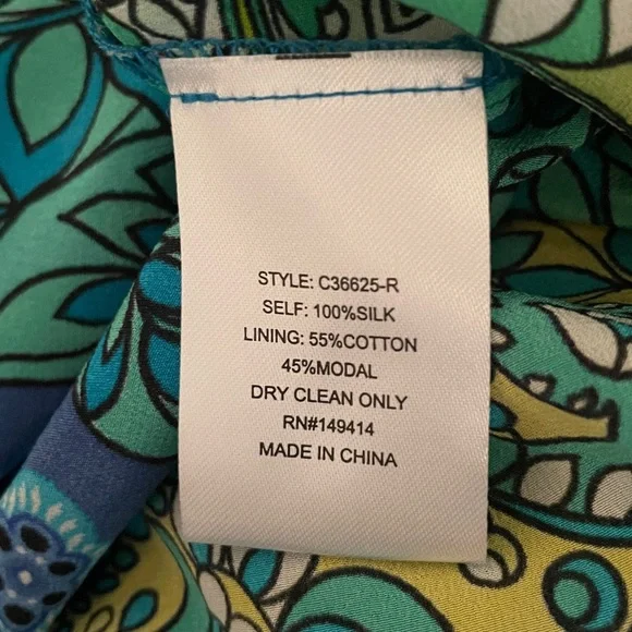 New Johnny Was Kahinu Silk Dress size XS - Picture 12 of 13